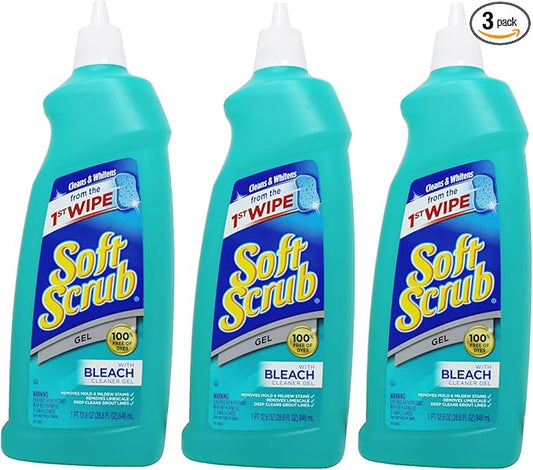 Soft Scrub Soft Scrub Gel Cleanser with Bleach - 28.6 oz (3 Pack)