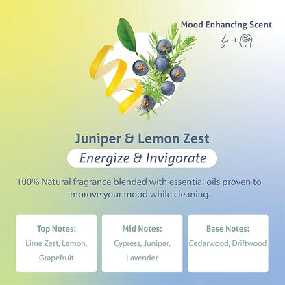 Therapy Clean All Purpose Cleaning Spray - Juniper & Lemon Zest 24 fl. oz - 100% Natural Scent, Kitchen Surface Counter, Surface Cleaner, Non Toxic All Purpose Cleaner Spray