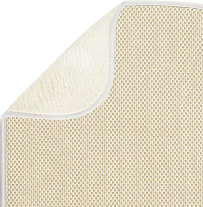 iDesign iDry Mini Absorbent Kitchen Countertop Dish Drying Mat - Wheat/Ivory
