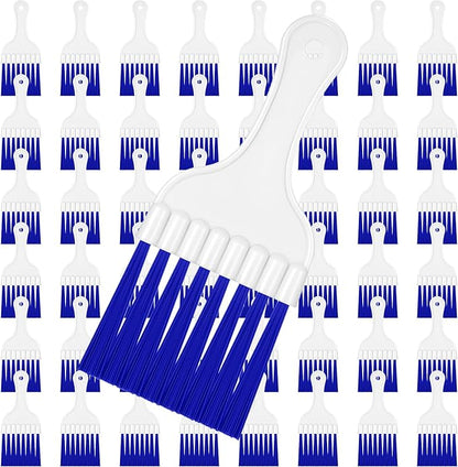 Boao 48 Packs Coil Brush Air Conditioner Condenser Refrigerator Cleaning HVAC Coil Cleaner Small Plastic Whisk Brush (Blue)