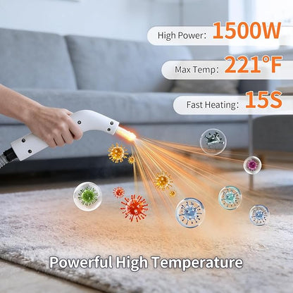 Steam Cleaner for Home, Portable Handheld Steamer for Cleaning, 15s-Fast Heat-Up,steamer for car detailing,Home, Kitchen, Bathroom, Tile, Grout, Floor