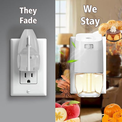 Plug In Air Fresheners for Home,12-Pack Fall Scented Refills with Pumpkin, Apple Cinnamon, Cinnamon Roll, Salted Caramel Cream,7.92 Fl Oz, Compatible with Air Wick & Glade, Not Include Glade Plus
