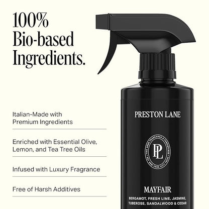 Preston Lane Luxury All-Purpose Cleaner, Mayfair Scent | Bio-Based Multi-Surface Spray | Streak-Free Finish, Lifts Dirt, Smudges & Grease | Vegan & Cruelty-Free