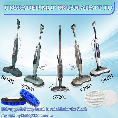 S8201 Steam Mop Pads Replacement Brush for Shark Steam Mop Replacement Pads for Shark S8002BRN S8001 S7001 S7201 S7000AMZ S7000 S7005 S7020 (Bule)