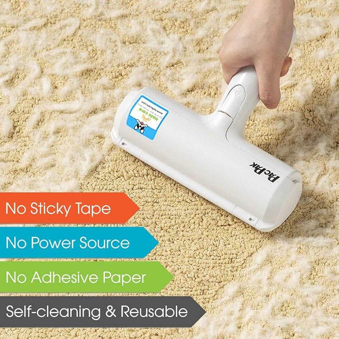 Nado Care Pet Hair Remover Roller – Reusable & Self-Cleaning, Removes Dog & Cat Fur from Furniture, Carpets & Clothes – No Tape or Batteries Required