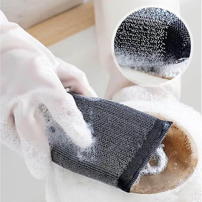 Steel Wool Scrubber Dish Sponges - Kitchen Scrubbing Pads Pot Scrubber for Kitchen Non Scratch, Soft and Fast sponges for Cleaning (6 Pack)