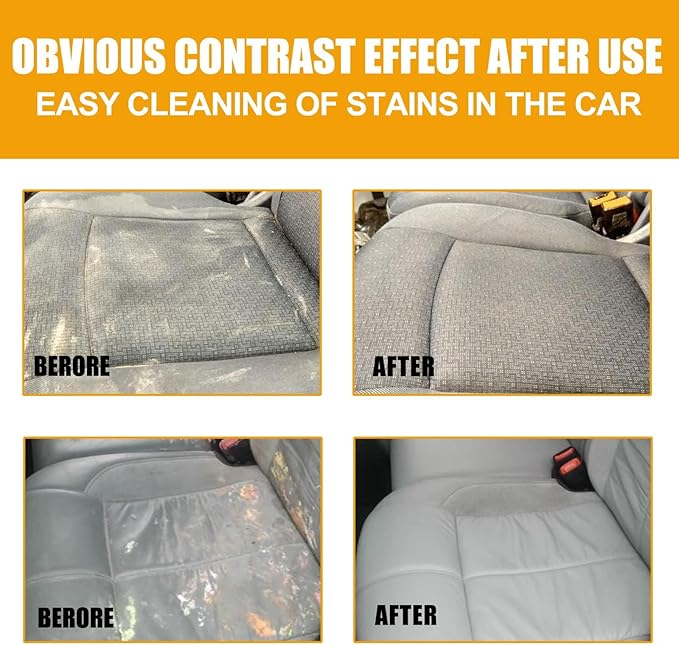 All Purpose Rinse Cleaning Spray, Multi-purpose Foam Cleaner, Car Interior Cleaners, For Leather Car House and Kitchen (1PC)