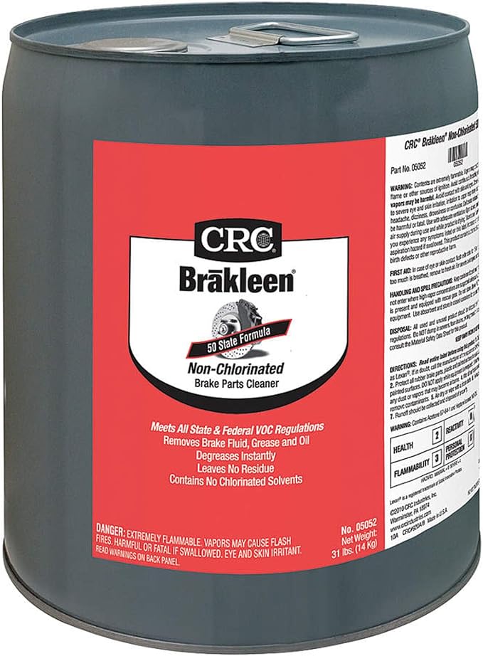CRC Brakleen 1003667 Brake Parts Cleaner Non-Chlorinated 50 State Formula, 5 Gallon, [1 Pack]