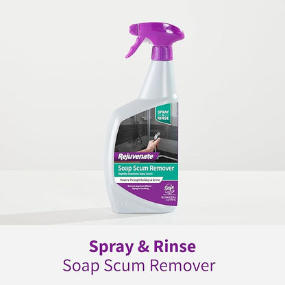 Rejuvenate Soap Scum Remover, 32 Ounces, Easily Dissolves Soap Scum Without Scrubbing