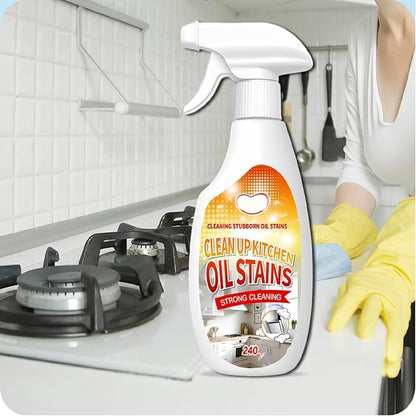 New Upgrade Kitchen Cleaner, Clean Up Kitchen Oil Stains Spray, Heavy Duty Kitchen Degreaser & Cleaner for Multi-Surface Cookware & Countertop, Clean Up Kitchens Oil Stains(240ml/8.45oz)