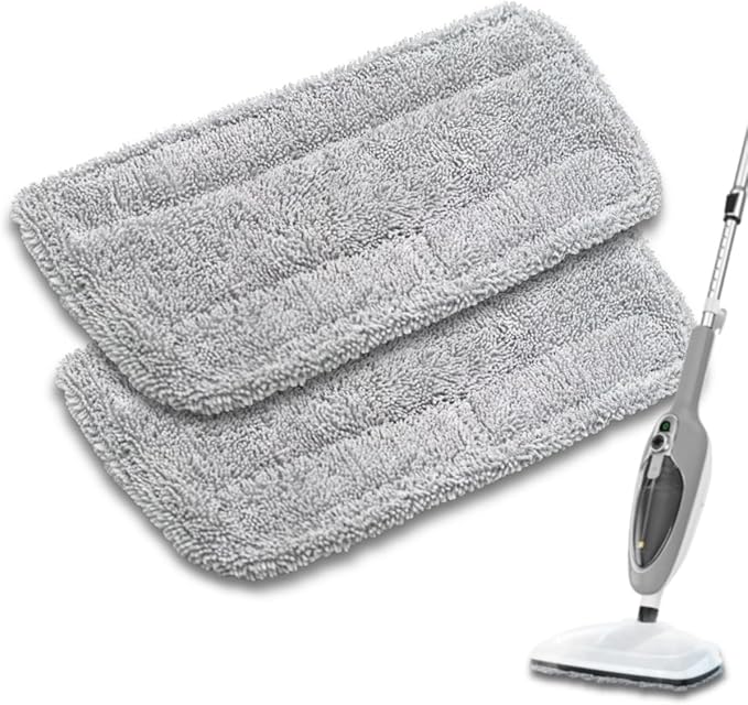 Steam Mop Pads Compatible with GorFanty Steam Mop GF-6610B/GF-6610, Replacement Mop Pads Compatible With Neugo NE033/NE033M & Mxnsewr Steam Mop, Washable & Reusable Steamer Pad -2 Pack