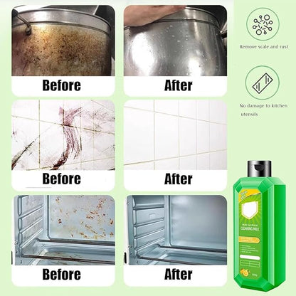 Cleaning Milk House Cleaner, Powerful Multifunctional Concentrated Cleansing Lotion, Multifunctional Cleansing Milk, Powerful Multifunctional Cleaner Liquid Milk, Removes Stubborn Stains (1, 1PCS)