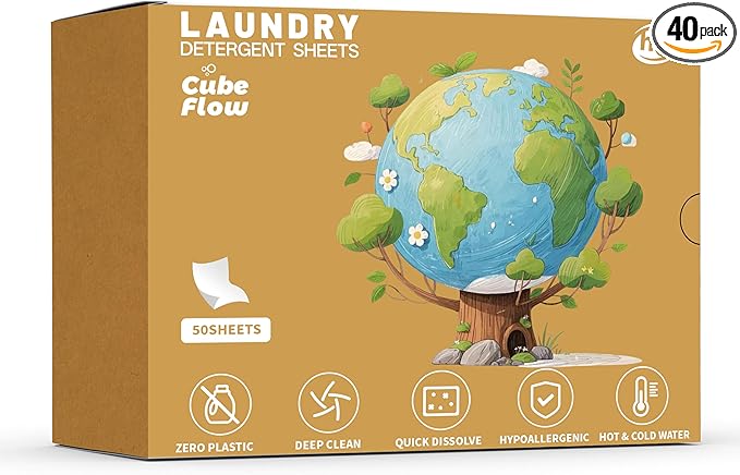 Laundry Detergent Sheets, Ebony Rose Scent - 100 Loads | 72-hour long lasting fragrance, Eco Friendly Sheets | Pre-Measured, Liquidless for Deep Clean | Hypoallergenic (Linen)