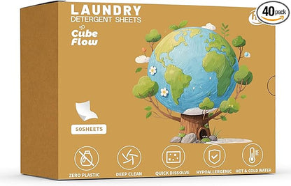 Laundry Detergent Sheets, Ebony Rose Scent - 100 Loads | 72-hour long lasting fragrance, Eco Friendly Sheets | Pre-Measured, Liquidless for Deep Clean | Hypoallergenic (Linen)
