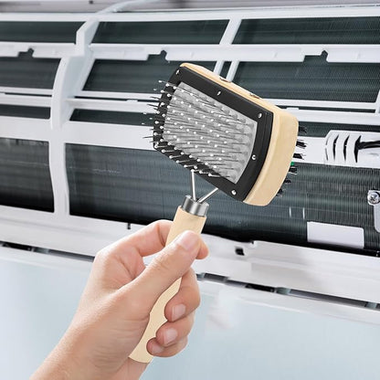 CANIPHA 3Pcs Air Conditioner Condenser Fin Cleaning Brush Refrigerator Coil Cleaning Brush Supplies, Stainless Ac Coil Cleaner, Evaporator Coil Cleaner, Mini Split Cleaning Kit Fridge Cleaner Tool