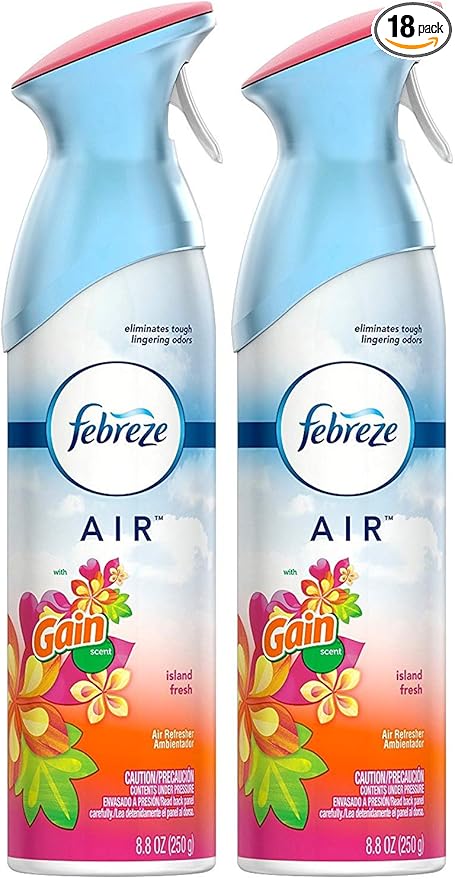 Febreze Air Freshener Spray - Gain Island Fresh - Net Wt. 8.8 OZ (250 g) Per Bottle - Pack of 2 Bottles