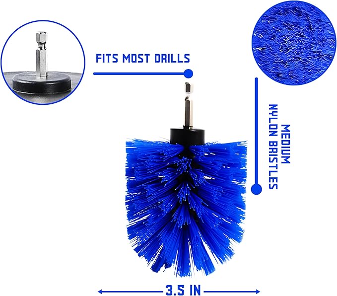 Diamond Shine Electric Toilet Brush Drill Attachment - Toilet, Sink, Grout, Tile, Floor, Bathtub, Shower
