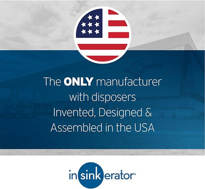 InSinkErator Badger 5XP Garbage Disposal, Standard Series 3/4 HP Continuous Feed Food Waste Disposer, Black / Stainless