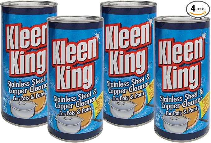 Kleen King 4 Pk, Stailess Steel & Copper Cleaner for Pots & Pans, 14 Oz