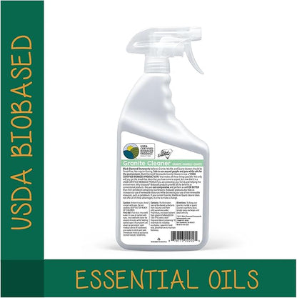 Black Diamond Stoneworks Granite Counter Cleaner: USDA Certified BIOBASED- Safe for Granite and other stone countertops. Safe for food contact formula to keep your countertops looking fresh and clean!