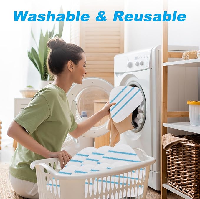Triangular Steam Mop Pads Replacements for True & Tidy STM-500, STM-700, STM-700A Steam Mops, Microfiber Steam Mop Cover Cloth fit Other Triangular Steam Mop, Washable Cleaning Floor Pad (8 Pack)