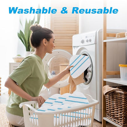 Triangular Steam Mop Pads Replacements for True & Tidy STM-500, STM-700, STM-700A Steam Mops, Microfiber Steam Mop Cover Cloth fit Other Triangular Steam Mop, Washable Cleaning Floor Pad (8 Pack)