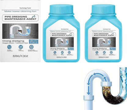 Drain Clog Remover Powerful Unclogging Sink Hair Cleaner, Sink Drain Cleaner for Kitchen Bathroom, Unclogging Solution for Pipes, Toilets & Showers Fast Acting Drains Unclogger (2PCS)