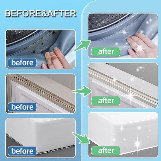 Sugelary Mold Stain Cleaner Gel, 16 Fl Oz Washing Machine Cleaner for Front Loader Seal, All-Purpose Gel for Home Use on Bathroom Grout, Sink, Shower and Caulk