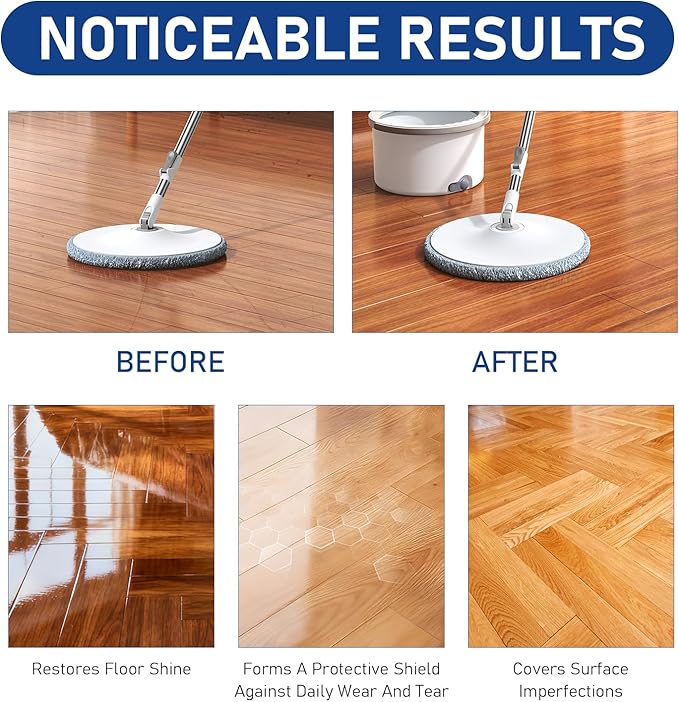 Floor Repair Polish,Rejuvenating Wood Floor Cleaner for Shine Renewal & Protective Layer, Conceal Small Scratches,Quick-Drying Floor Protector,150ML(2 Bottle)