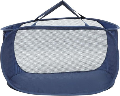 Hemobllo Foldable Mesh Laundry Basket with Handles Large Wire Laundry Hamper for Bedroom Bathroom Nursery Organizer Bin for Dirty Clothes Storage