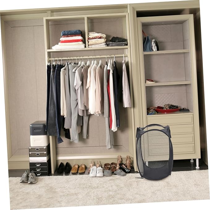Foldable Laundry Hamper Large Capacity Portable Organizer Basket for Dirty Clothes Towels and Storage Lightweight Collapsible Laundry Basket for Home Dorm Bathroom and Closet Use