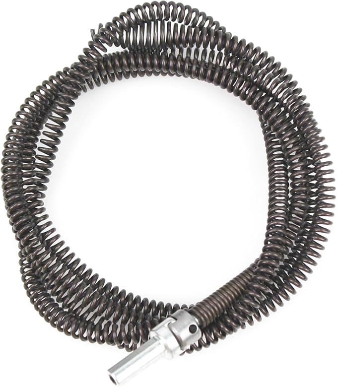 Amonk Drill Snake for Plumbing 9.84Ft Drain Clog Remover Drain Auger Cable with Drill Connector 10mm Flexible Plumbing Drill Pipe Cleaner for Kitchen, Bathroom, Toilet and Shower Sink