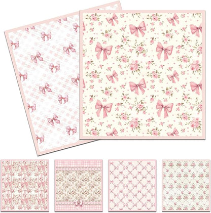 Pink Swedish Dish Cloths for Kitchen, 6 Pack Reusable Coquettte Swedish Dishcloths, Bow Absorbent Sponge Cleaning Dish Cloths for Party Home Cleaning Quick Drying Washable No Odor Hand Towel
