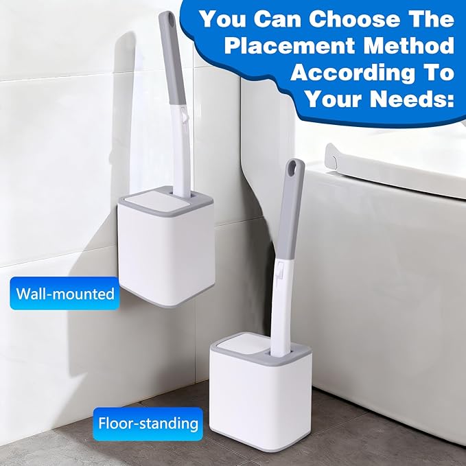Disposable Toilet Brush, Toilet Bowl Cleaning System,Powerful Cleaning, Disposable Toilet Cleaner,with 24 Toilet Wand Refills, for Toilet Bowl Cleaners,Bathroom Cleaning