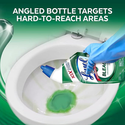 Lysol Toilet Bowl Cleaner Gel, For Cleaning and Disinfecting, Stain Removal, Contains Bleach, 24oz (Pack of 2)
