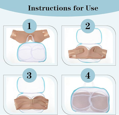 2 Pack Bra Washing Bags For Laundry Mesh Wash Bag For Delicates Zipper Large Bra Laundry Bags For Washing Machine Lingerie Bag For Washings Delicates Home College Dorm