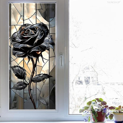 3D Wall Stickers DIY Flower Wall Decal Removable Waterproof Wall Art Decor for Bedroom Living Room Offices Home Decoration (Black Rose)