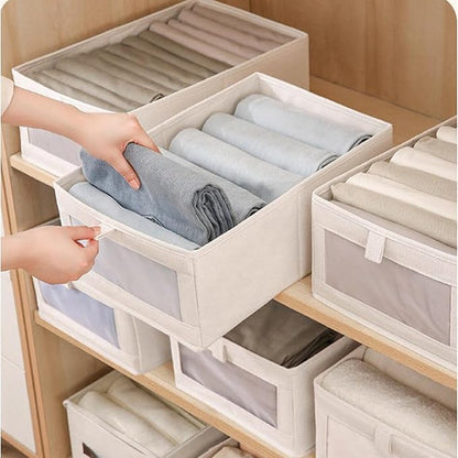 Storage Basket Collapsible Clothes Organizer, Storage Bins Laundry Basket, for Dirty Clothes Underwear Cabinet Bathroom
