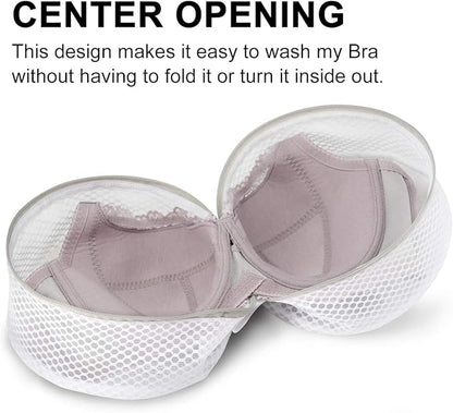 Muchfun 3Pcs Bra Wash Bags, Honeycomb Mesh Laundry Bags for Delicates, Lingerie, Intimates and Underwear 8 x 8 x 8 Inches