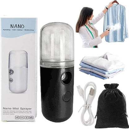 Easy Care Sunshine 15s Heat up Mini Travel Steamer, Easycare Sunshine Mini Travel Atomizer, Mini Handheld Garment Steamer, Fabric Steam Iron for Home and Travel (Black)