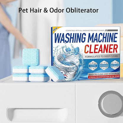 Washing Machine Cleaner Tablets, 24 Pack, 12 Month Supply, Pet-Safe Formula, HE Compatible for Top & Front Load Washers, Septic Safe