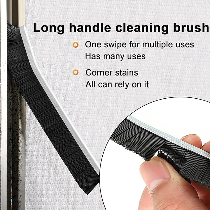 2pcs Hard Bristle Crevice Brush, Gap & Grout Cleaner, Tile & Kitchen Window Bathroom Crevice Cleaning Tool