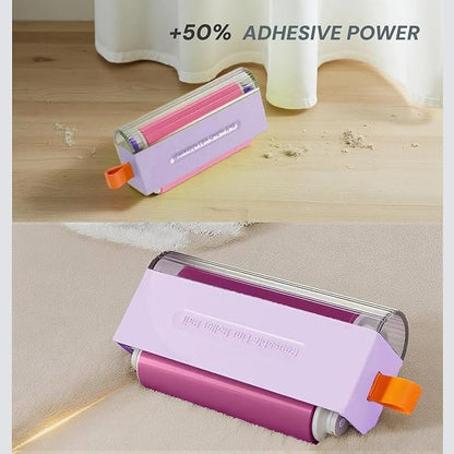 Mini Washable and Reusable Lint Roller for Clothes,Portable Sticky Roller Travel Size, Compact Pet Hair Remover and Small Lint Remover Extra Sticky
