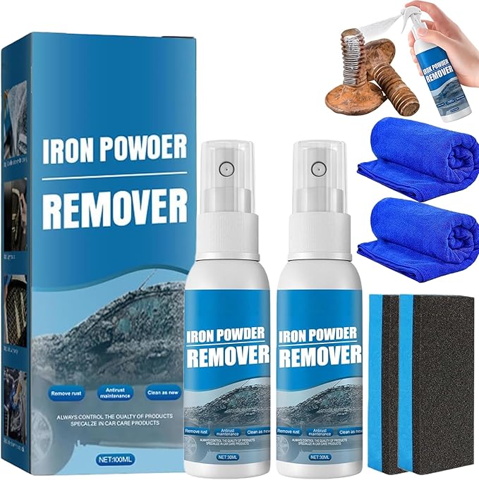 Multi-functional Quick-acting Rust Removal Spray, Portable Rust Remover Spray for Metal, Car Rust Removal Spray (2 Pcs/30ml)