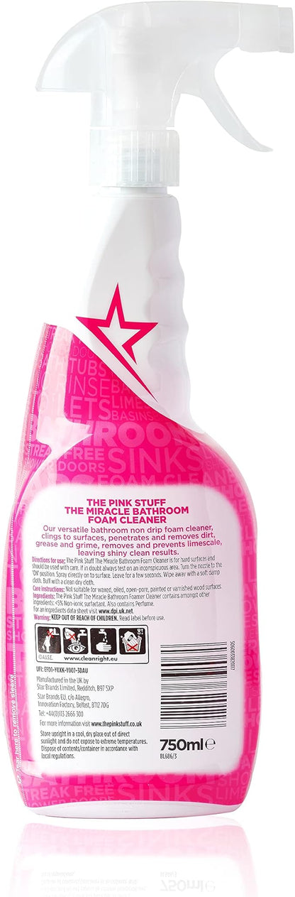Stardrops - The Pink Stuff - The Miracle Bathroom Foam Cleaner 750ml 2-Pack Bundle