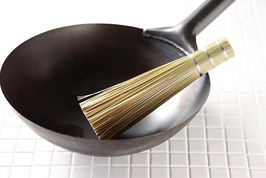 KAGOYA Sasara Bamboo Brush for Frying Pans and Woks (9.1inch) Vegetable Brush