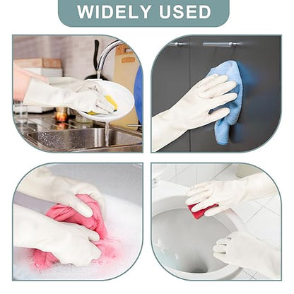 2 Pairs, 15 Inches, Nitrile Cleaning Gloves, Kitchen Dishwashing Gloves, Reusable, Durable, Water-Resistant, And Hypoallergenic (Small)