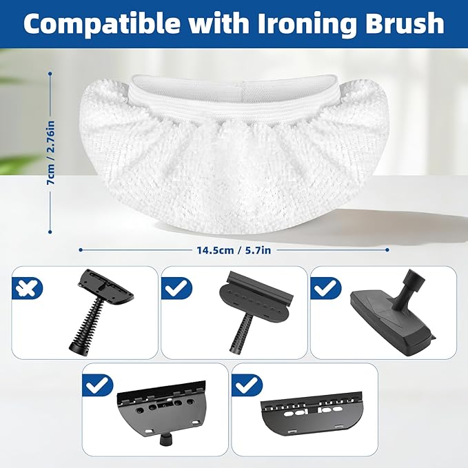 LOVECO 4 Pack Universal Microfiber Cloths for Handheld Steam Cleaner - Compatible with Bissell Steam Shot, PurSteam, Wagner Spraytech, etc - Reusable Washable Steam Cloth Accessories