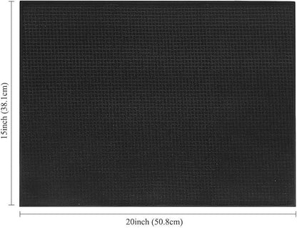 Topsky Microfiber Dish Drying Mat 2 Pack, 20 X 15 Inch Kitchen Counter Mats Reversible Baby Bottles Dish Dry Pad,Super Absorbent (Black)