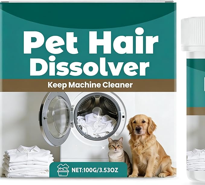 Pet Hair Dissolver Safe – compact sturdy Gentle Deep Cleaning Multipurpose, premium, Dissolving Agent Dog &, Cat Remover, Clothes Odor | Clothes Odor Stain Laundry Washer sleek